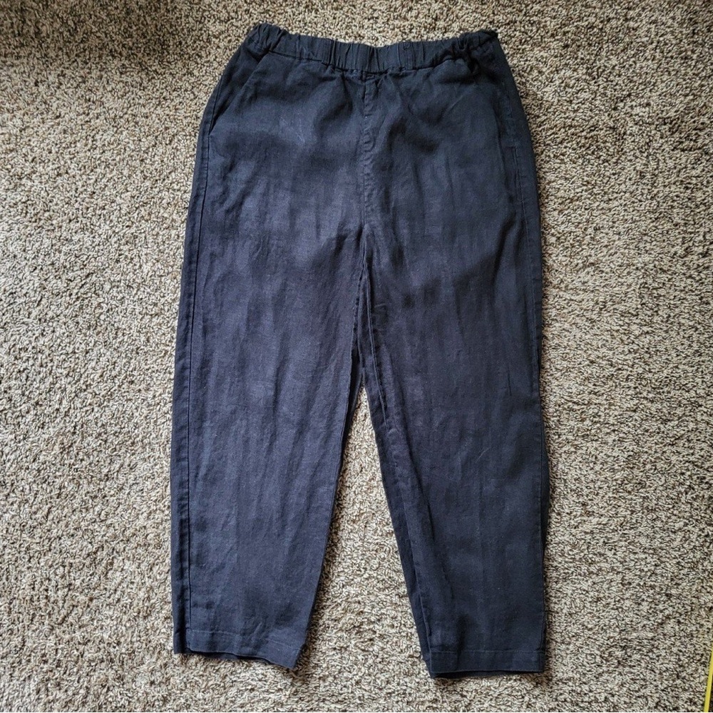 Quince 100% European Linen Tapered Ankle Pants